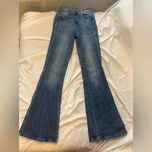 Buckle Flare Jeans